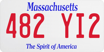 MA license plate 482YI2