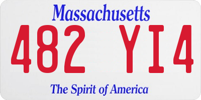 MA license plate 482YI4