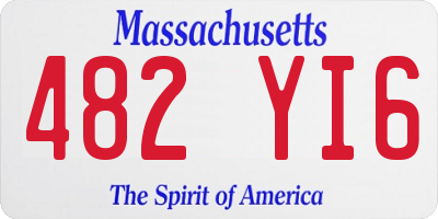 MA license plate 482YI6