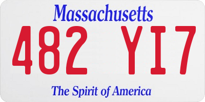MA license plate 482YI7
