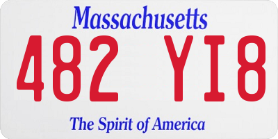 MA license plate 482YI8