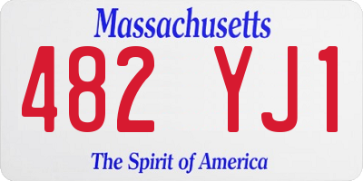 MA license plate 482YJ1