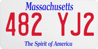 MA license plate 482YJ2