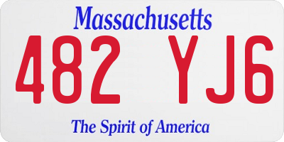 MA license plate 482YJ6