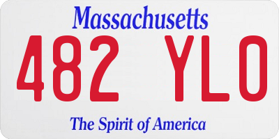 MA license plate 482YL0