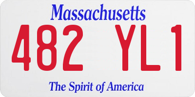 MA license plate 482YL1