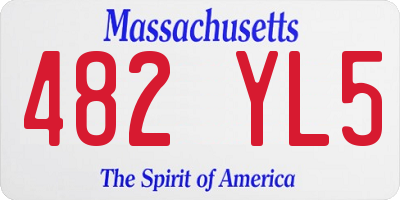 MA license plate 482YL5