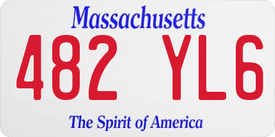 MA license plate 482YL6