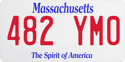 MA license plate 482YM0