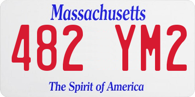 MA license plate 482YM2