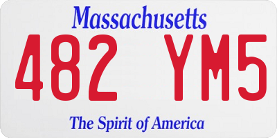 MA license plate 482YM5