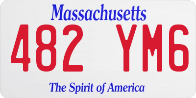 MA license plate 482YM6