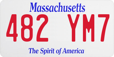 MA license plate 482YM7