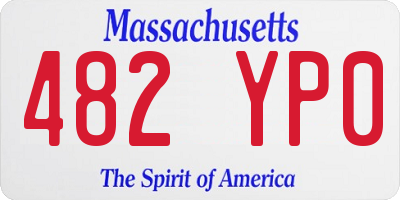 MA license plate 482YP0
