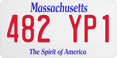 MA license plate 482YP1