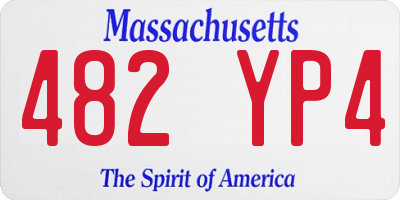 MA license plate 482YP4