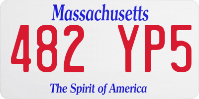 MA license plate 482YP5