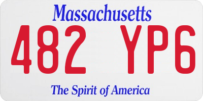 MA license plate 482YP6