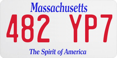 MA license plate 482YP7