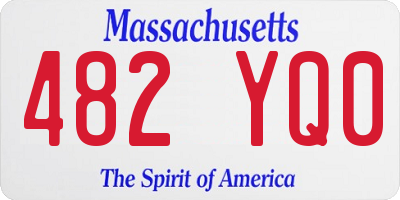 MA license plate 482YQ0