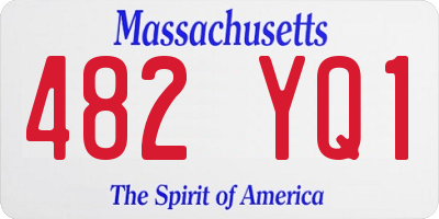 MA license plate 482YQ1