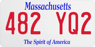 MA license plate 482YQ2