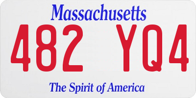 MA license plate 482YQ4