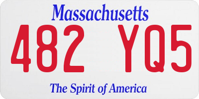 MA license plate 482YQ5