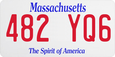 MA license plate 482YQ6