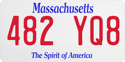 MA license plate 482YQ8