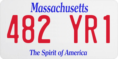 MA license plate 482YR1