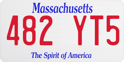 MA license plate 482YT5