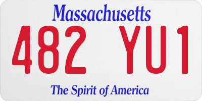 MA license plate 482YU1