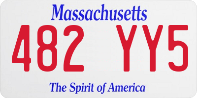 MA license plate 482YY5