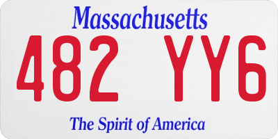 MA license plate 482YY6