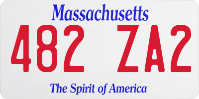 MA license plate 482ZA2