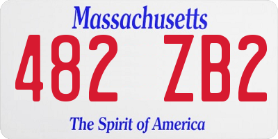 MA license plate 482ZB2