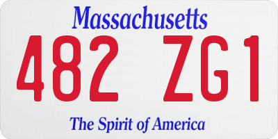 MA license plate 482ZG1