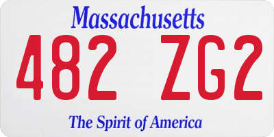 MA license plate 482ZG2