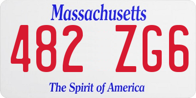 MA license plate 482ZG6