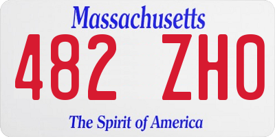 MA license plate 482ZH0