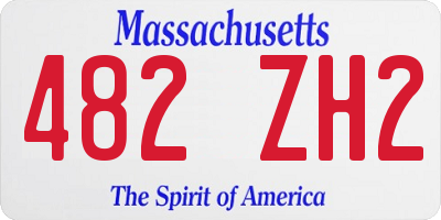 MA license plate 482ZH2