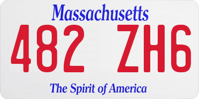 MA license plate 482ZH6