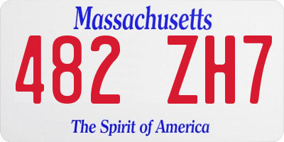 MA license plate 482ZH7