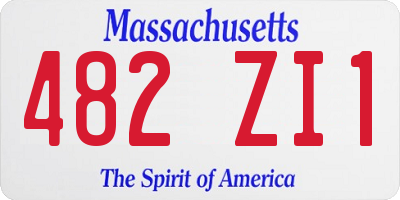 MA license plate 482ZI1