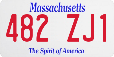 MA license plate 482ZJ1