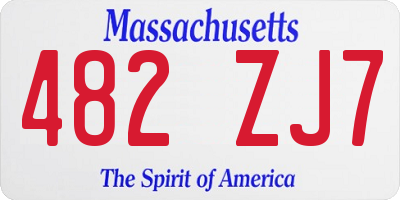 MA license plate 482ZJ7
