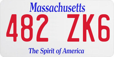 MA license plate 482ZK6