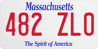 MA license plate 482ZL0