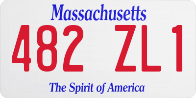 MA license plate 482ZL1
